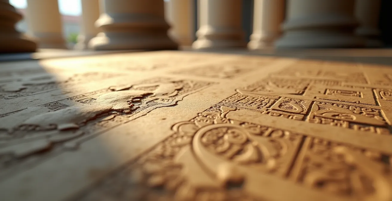 Makroaufnahme der Schweizer Bundesverfassung mit unscharfem Bundesgerichtsgebäude im Hintergrund