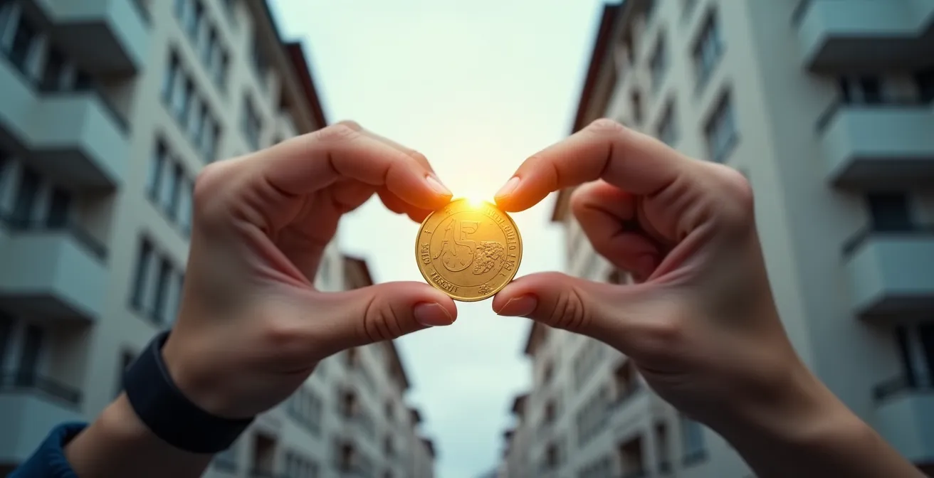 Visualisierung der Einkommensaufteilung bei einem Mankofall mit Schweizer Franken, die das knappe Budget symbolisiert.