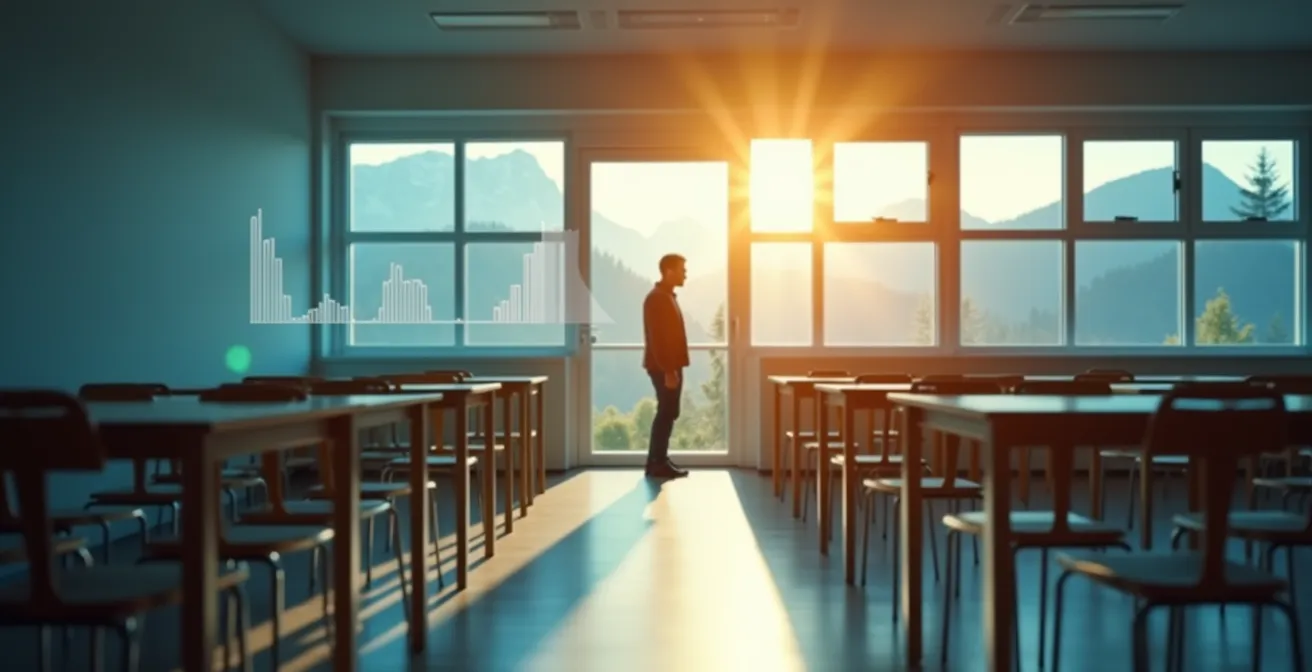 Zeitstrahl zeigt Erwerbstätigkeit nach Schulstufenmodell für betreuende Eltern