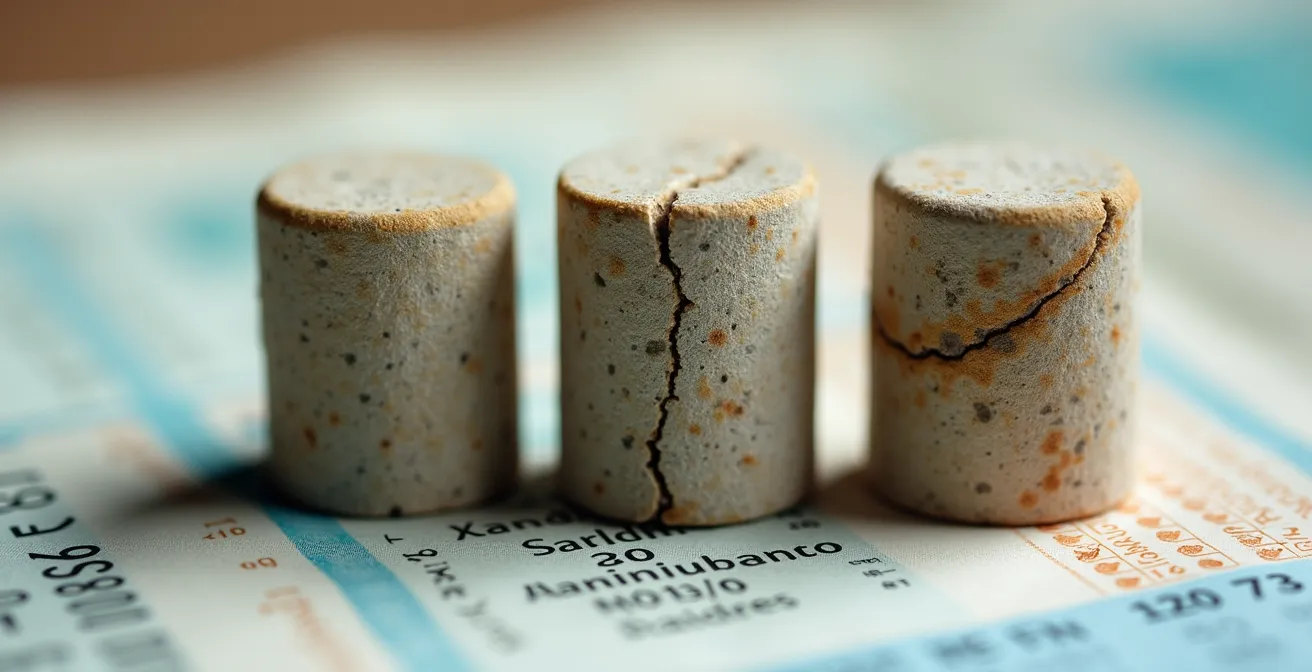 Säulen der Schweizer Altersvorsorge mit Berechnungsdokumenten, die eine Lücke symbolisieren